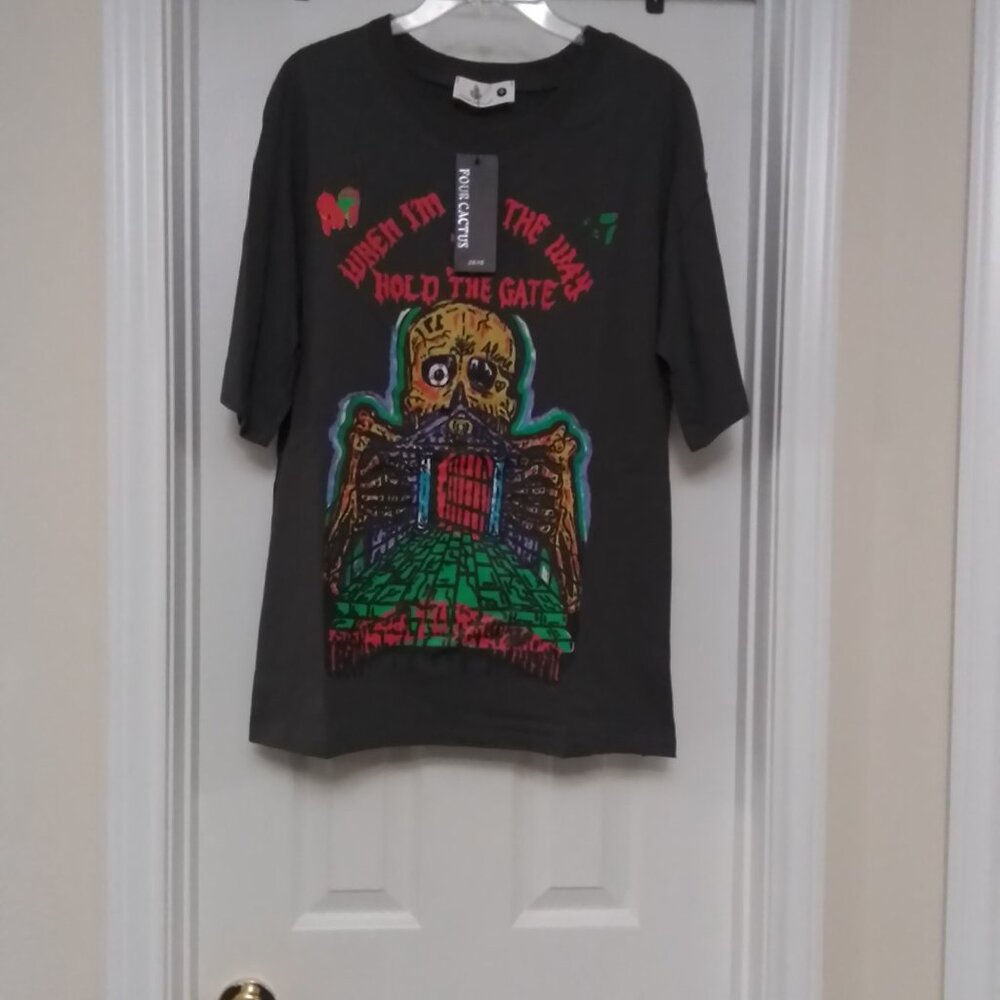 Four Cactus When I'm On The Way Hold The Gate Graphic Print T-Shirt XL